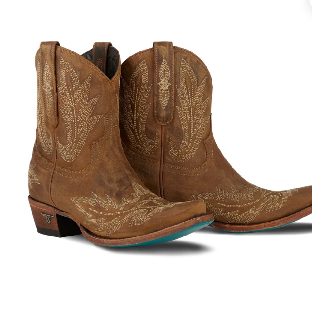 LANE -New in Box, “Lexington Bootie” Brown Western Ankle Boots-Size 8.5 - Picture 7 of 13